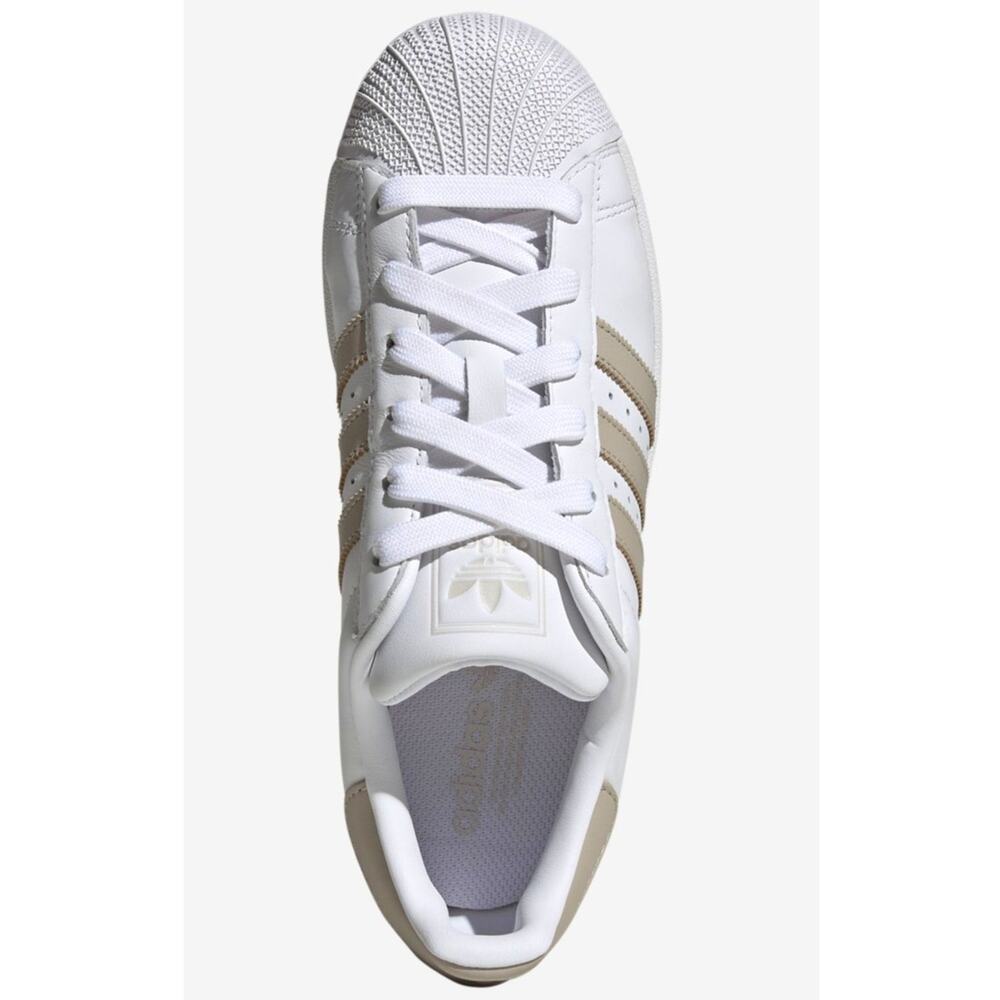 Classic Adidas Superstar II Shell Toe White & Wonder Beige Women’s 7 Brand New - Picture 12 of 13